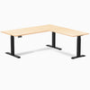 Desky Hardwood L-Shape Sit Stand Desk image 75