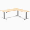 Desky Hardwood L-Shape Sit Stand Desk image 78