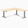 Desky Hardwood L-Shape Sit Stand Desk image 77