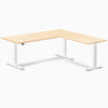 Desky Hardwood L-Shape Sit Stand Desk image 76