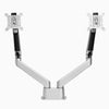 Desky dual monitor arm in silver