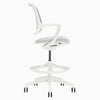 Minimalist design drafting chair in white