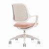 Low back mesh office desk chair in peach