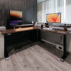 Desky L-Shape Laminate Sit Stand Desk image 6