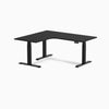 Desky L-Shape Curved Laminate Sit Stand Desk image 158