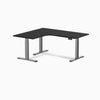 Desky L-Shape Curved Laminate Sit Stand Desk image 160