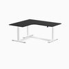 Desky L-Shape Curved Laminate Sit Stand Desk image 159