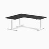 Desky L-Shape Curved Laminate Sit Stand Desk image 156