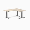 Desky L-Shape Curved Laminate Sit Stand Desk image 166