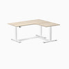 Desky L-Shape Curved Laminate Sit Stand Desk image 165