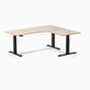 Desky L-Shape Curved Laminate Sit Stand Desk image 170