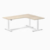 Desky L-Shape Curved Laminate Sit Stand Desk image 171
