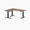 Desky L-Shape Curved Laminate Sit Stand Desk image 125