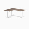 Desky L-Shape Curved Laminate Sit Stand Desk image 126