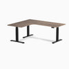 Desky L-Shape Curved Laminate Sit Stand Desk image 128