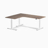 Desky L-Shape Curved Laminate Sit Stand Desk image 129