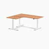 Desky L-Shape Curved Laminate Sit Stand Desk image 120