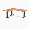 Desky L-Shape Curved Laminate Sit Stand Desk image 122