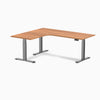 Desky L-Shape Curved Laminate Sit Stand Desk image 124