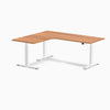 Desky L-Shape Curved Laminate Sit Stand Desk image 123
