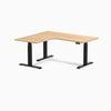 Desky L-Shape Curved Laminate Sit Stand Desk image 115