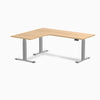 Desky L-Shape Curved Laminate Sit Stand Desk image 109