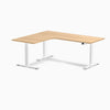 Desky L-Shape Curved Laminate Sit Stand Desk image 108