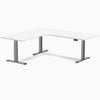 Desky L-Shape Curved Laminate Sit Stand Desk image 95
