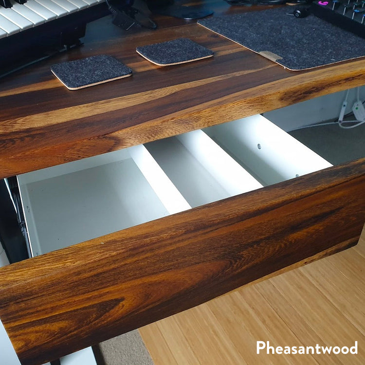 Desky Minimal Under Desk Drawer-Black-White - Desky Canada