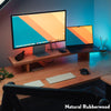 desky wooden monitor stand natural rubberwood