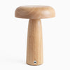 Desky natural rubberwood mushroom wooden desk lamp
