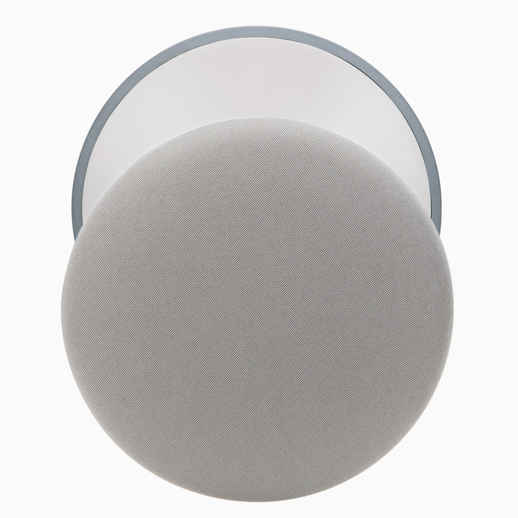 Ergonomic cushioned stool in white