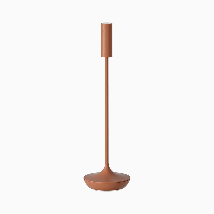 Desky slim cordless desk lamp in terracotta