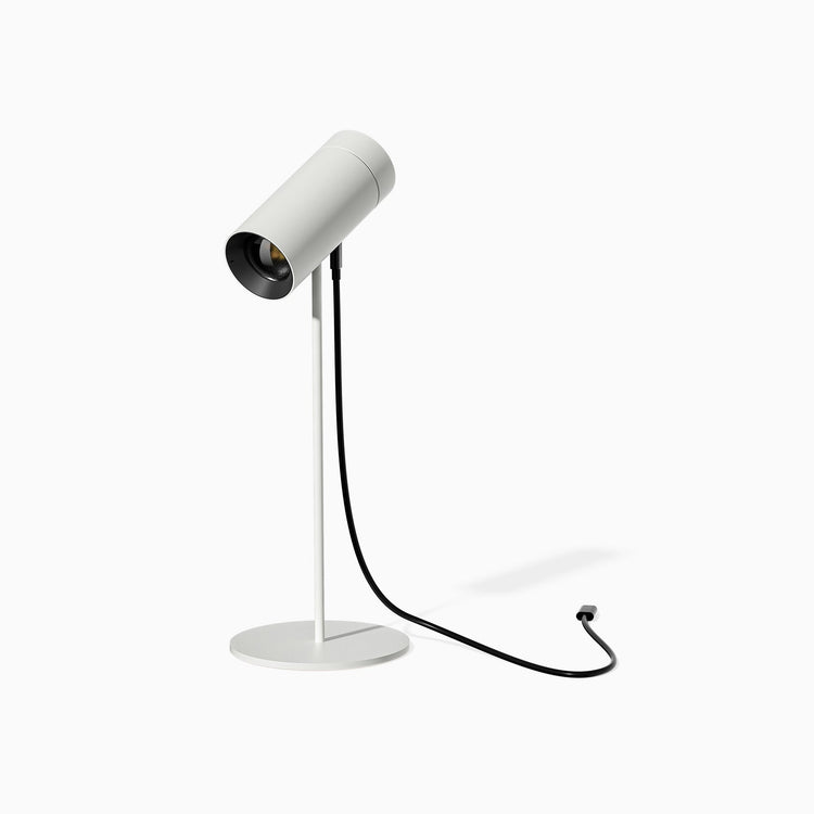 Desky spotlight desk lamp in white with usb c cable charging