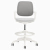 White minimalist evoque low back chair 
