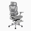 Contourra ergonomic office chair in light grey with foot rest