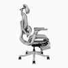 Contourra ergonomic office chair in light grey with adjustable foot rest