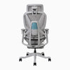 Contourra ergonomic office chair in light grey with adjustable back rest height