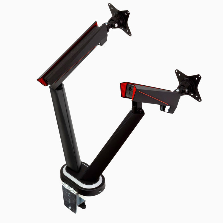 desky dual led gaming monitor arm