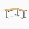 Desky Rubberwood L-Shape Sit Stand Desk image 46