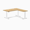 Desky Rubberwood L-Shape Sit Stand Desk image 45