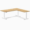 Desky Rubberwood L-Shape Sit Stand Desk image 49