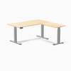 Desky Hardwood L-Shape Sit Stand Desk image 87
