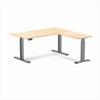 Desky Hardwood L-Shape Sit Stand Desk image 89