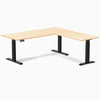 Desky Hardwood L-Shape Sit Stand Desk image 94