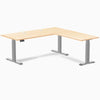 Desky Hardwood L-Shape Sit Stand Desk image 91