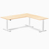 Desky Hardwood L-Shape Sit Stand Desk image 92