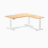 Desky Rubberwood L-Shape Sit Stand Desk image 69
