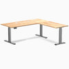 Desky Rubberwood L-Shape Sit Stand Desk image 74