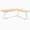 Desky Rubberwood L-Shape Sit Stand Desk image 73
